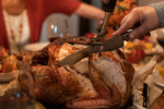 Carving the Thanksgiving turkey
