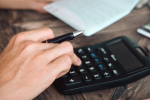 Person using a calculator